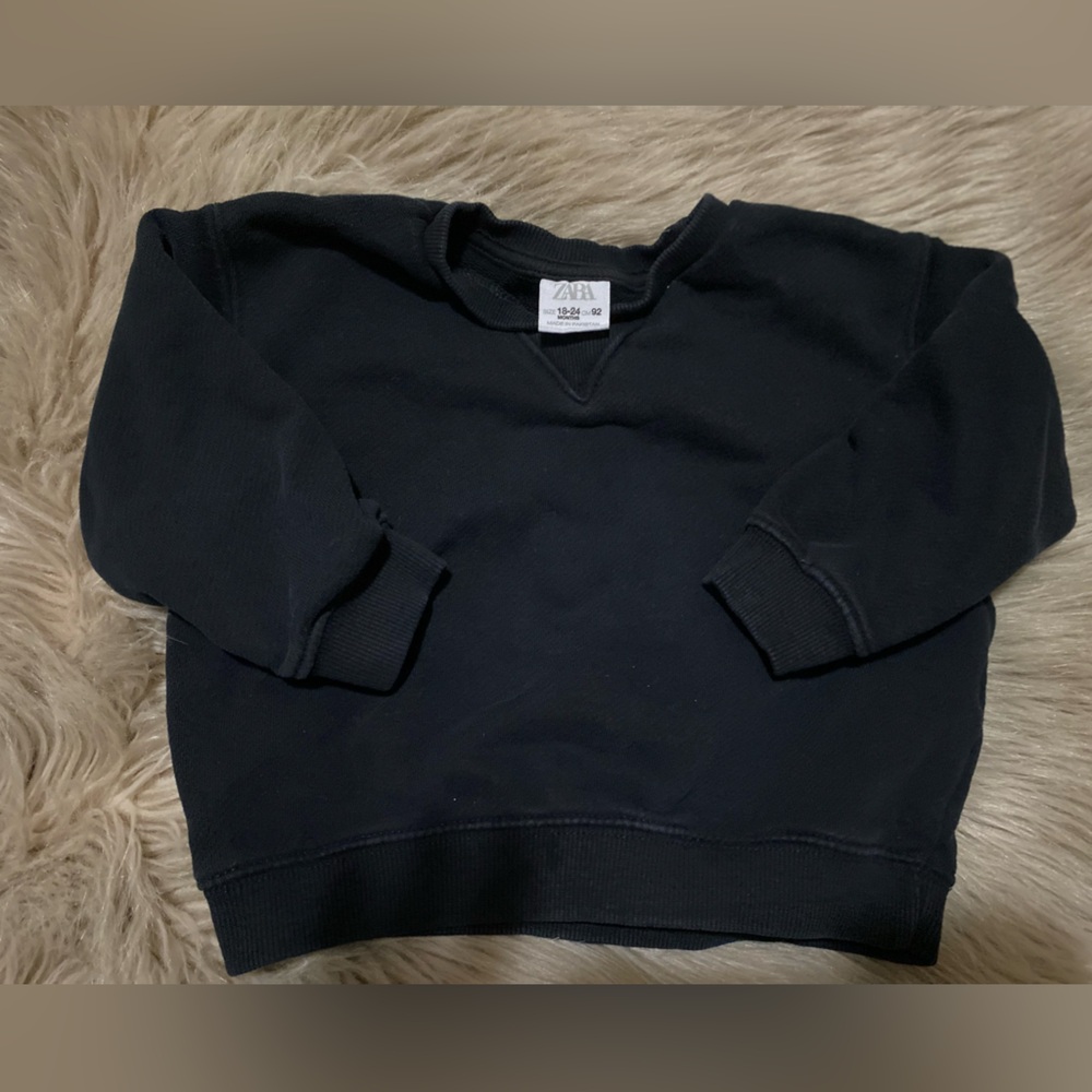 Zara kids black Crewneck Sweatshirt